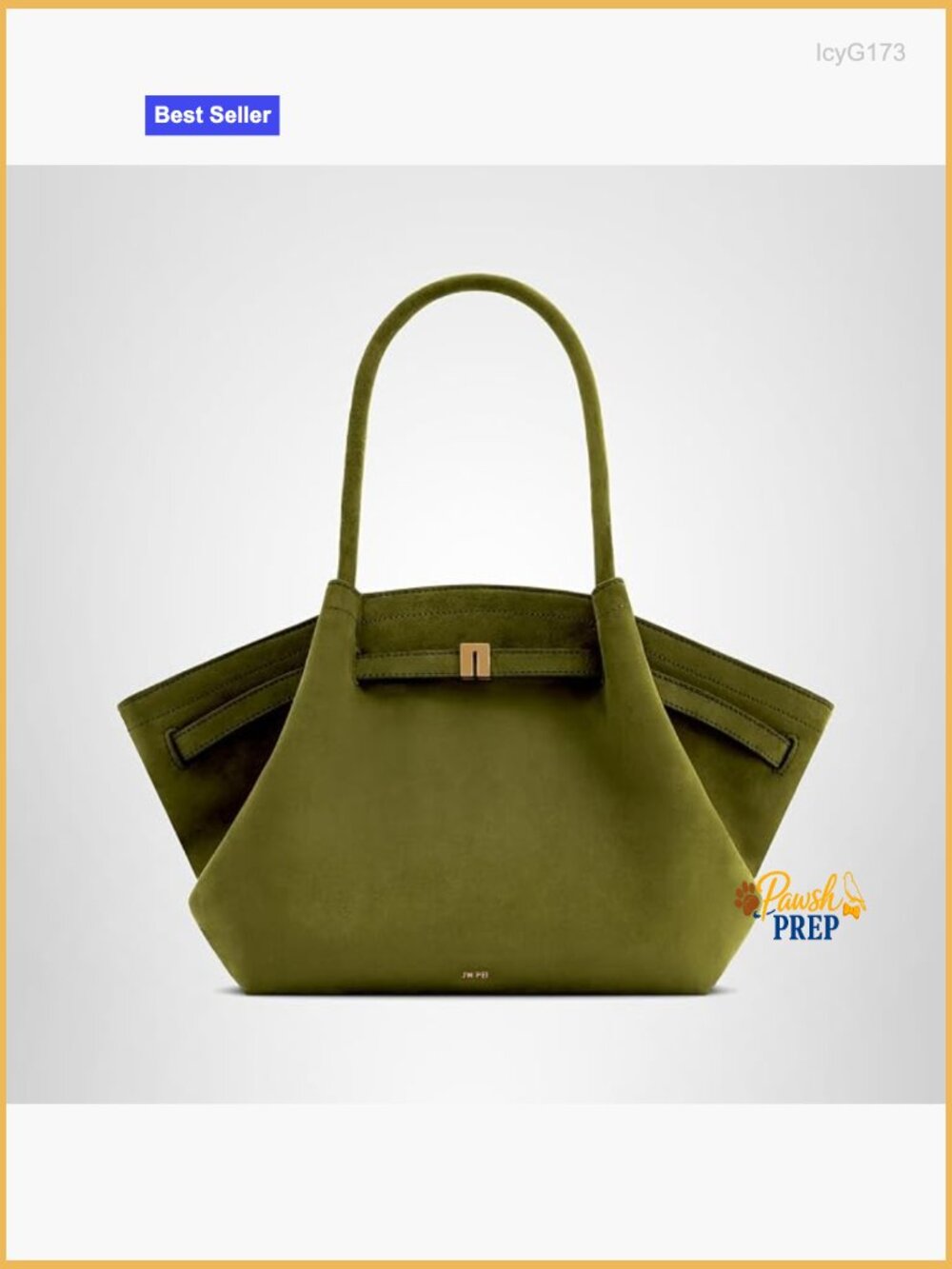 Medium Faux Suede Tote Bag with Magnetic Snap Closure